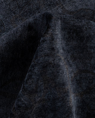 Contemporary Overdyed Wool Hand Knotted Black Area Rug 8' 1" x 10' 4"