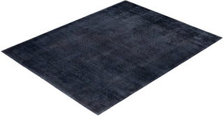 Contemporary Overdyed Wool Hand Knotted Black Area Rug 8' 1" x 10' 4"