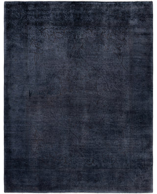 Contemporary Overdyed Wool Hand Knotted Black Area Rug 8' 1" x 10' 4"