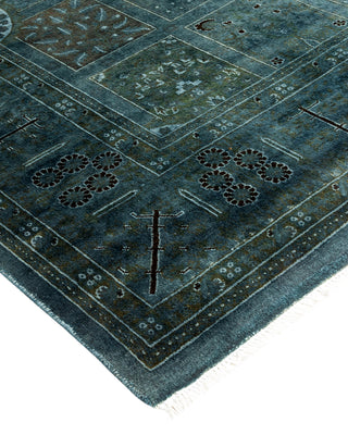 Modern Overdyed Hand Knotted Wool Gray Area Rug 6' 1" x 9' 0"