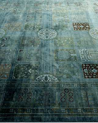 Contemporary Hand Knotted Overdyed Gray Area Rug 6' 1" x 9' 0"