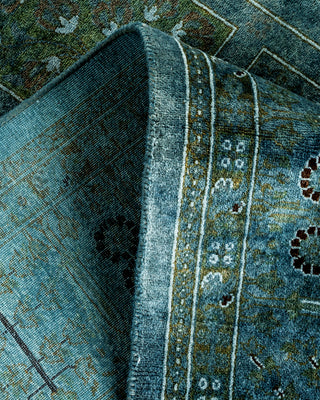 Contemporary Hand Knotted Overdyed Gray Area Rug 6' 1" x 9' 0"