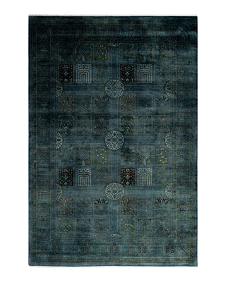 Contemporary Fine Vibrance Black Wool Area Rug 6' 1" x 9' 0"