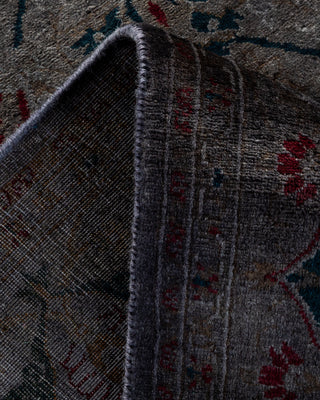Contemporary Fine Vibrance Gray Wool Area Rug - 4' 1" x 6' 1"