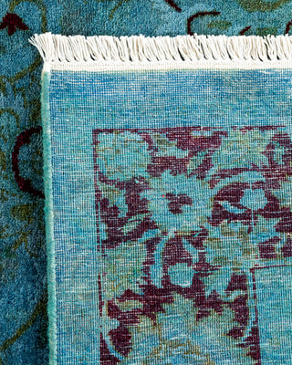 Contemporary Hand-Knotted Overdyed Blue Area Rug 3' 1" x 5' 2"