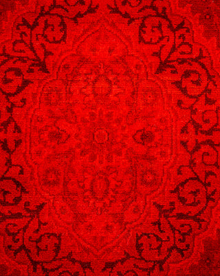 Modern Overdyed Hand Knotted Wool Red Area Rug 2' 8" x 4' 2"