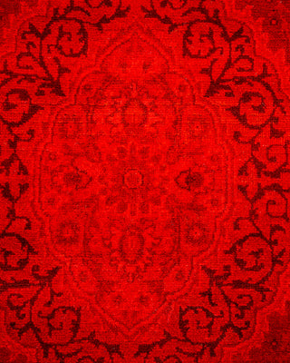 Contemporary Hand-Knotted Overdyed Red Area Rug 2' 8" x 4' 2"
