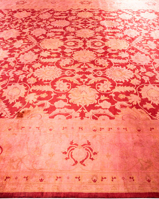 Overdyed Hand Knotted Red Area Rug 10' 3" x 14' 3"