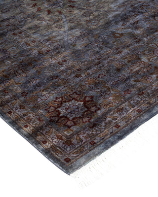 Modern Overdyed Hand Knotted Wool Gray Area Rug 6' 3" x 12' 2"