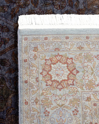 Contemporary Hand Knotted Overdyed Gray Area Rug 6' 3" x 12' 2"