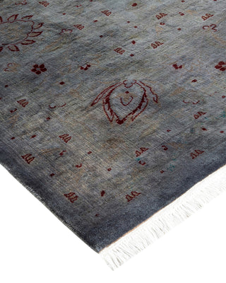Contemporary Fine Vibrance Gray Wool Area Rug - 8' 3" x 10' 5"
