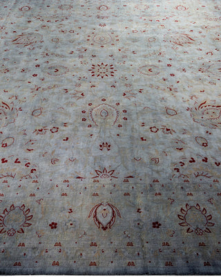 Contemporary Fine Vibrance Gray Wool Area Rug - 8' 3" x 10' 5"