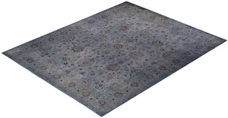 Contemporary Fine Vibrance Gray Wool Area Rug - 8' 3" x 10' 5"