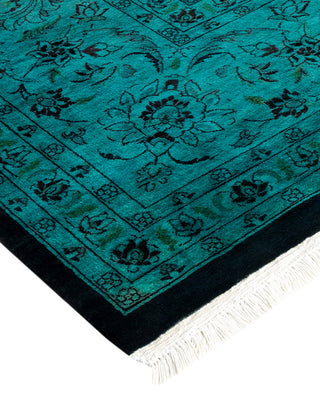 Contemporary Fine Vibrance Black Wool Area Rug - 9' 4" x 11' 10"