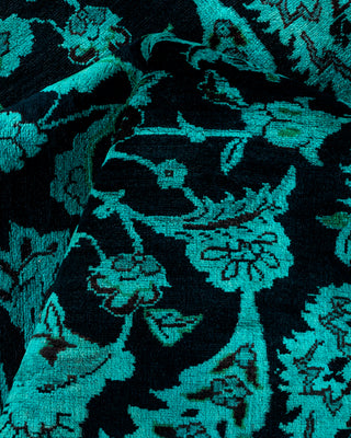 Contemporary Fine Vibrance Black Wool Area Rug - 9' 4" x 11' 10"