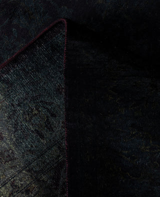 Contemporary Overdyed Wool Hand Knotted Black Area Rug 4' 1" x 6' 5"