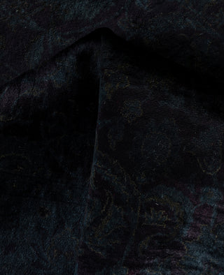 Contemporary Overdyed Wool Hand Knotted Black Area Rug 4' 1" x 6' 5"