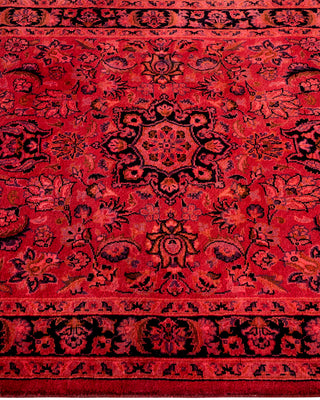 Contemporary Hand-Knotted Overdyed Pink Runner 2' 8" x 4' 2"