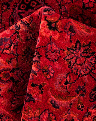 Contemporary Hand-Knotted Overdyed Pink Runner 2' 8" x 4' 2"