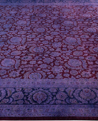 Overdyed Hand-Knotted Wool Modern-Contemporary Purple Area Rug 8' 3" x 10' 5"