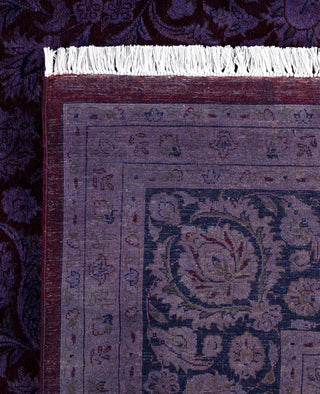Overdyed Hand-Knotted Wool Modern-Contemporary Purple Area Rug 8' 3" x 10' 5"