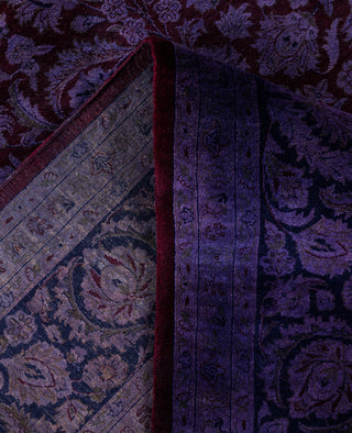 Overdyed Hand-Knotted Wool Modern-Contemporary Purple Area Rug 8' 3" x 10' 5"