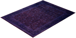 Overdyed Hand-Knotted Wool Modern-Contemporary Purple Area Rug 8' 3" x 10' 5"