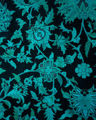 Contemporary Fine Vibrance Black Wool Area Rug - 9' 2" x 12' 5"