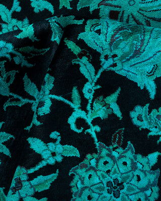 Contemporary Fine Vibrance Black Wool Area Rug - 9' 2" x 12' 5"