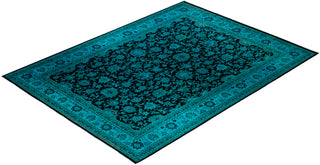Contemporary Fine Vibrance Black Wool Area Rug - 9' 2" x 12' 5"