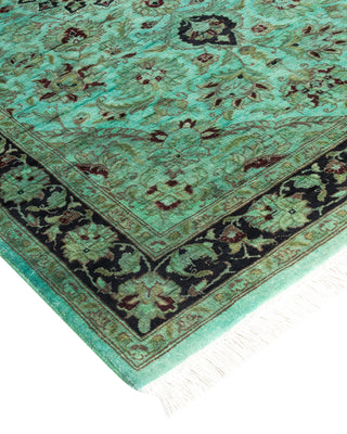 Contemporary Hand-Knotted Overdyed Blue Area Rug 3' 2" x 5' 3"