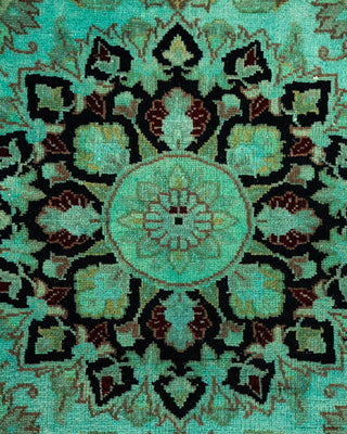Contemporary Hand-Knotted Overdyed Blue Area Rug 3' 2" x 5' 3"