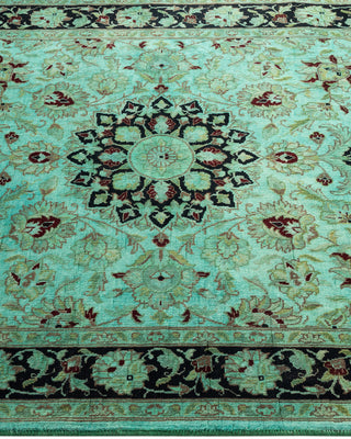 Contemporary Hand-Knotted Overdyed Blue Area Rug 3' 2" x 5' 3"
