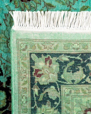 Contemporary Hand-Knotted Overdyed Blue Area Rug 3' 2" x 5' 3"