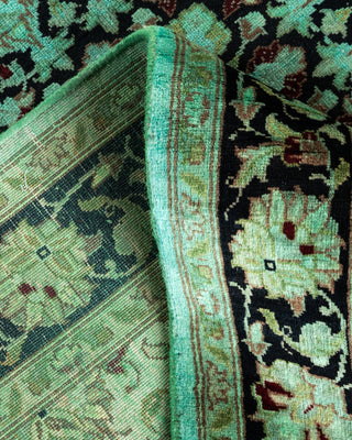 Contemporary Hand-Knotted Overdyed Blue Area Rug 3' 2" x 5' 3"