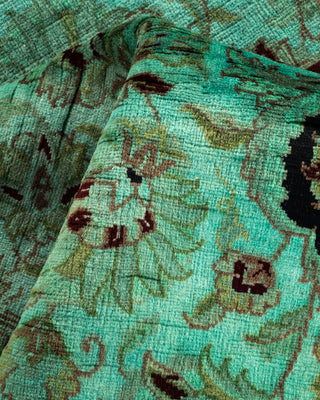 Contemporary Hand-Knotted Overdyed Blue Area Rug 3' 2" x 5' 3"