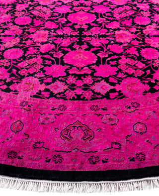 Overdyed Hand-Knotted Wool Modern-Contemporary Pink Area Rug 8' 1" x 8' 4"