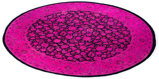 Overdyed Hand-Knotted Wool Modern-Contemporary Pink Area Rug 8' 1" x 8' 4"