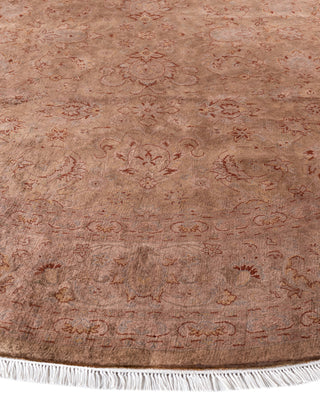 Overdyed Hand-Knotted Wool Modern-Contemporary Brown Area Rug 8' 2" x 8' 3"