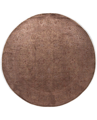 Overdyed Hand-Knotted Wool Modern-Contemporary Brown Area Rug 8' 2" x 8' 3"