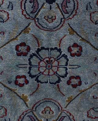 Overdyed One-of-a-Kind Wool Gray Round Area Rug 8' 0" x 8' 1"