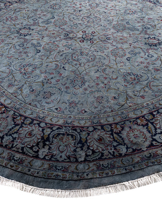 Overdyed One-of-a-Kind Wool Gray Round Area Rug 8' 0" x 8' 1"