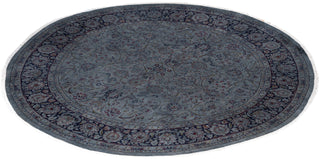 Overdyed One-of-a-Kind Wool Gray Round Area Rug 8' 0" x 8' 1"