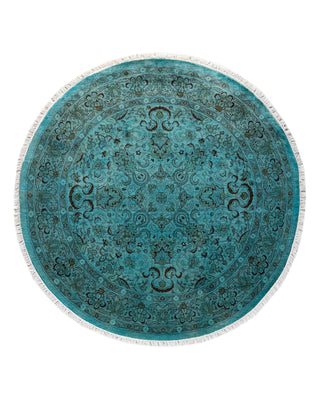 Modern Fine Vibrance Blue Area Rug 4' 2" x 4' 3"