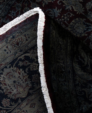 Overdyed One-of-a-Kind Wool Gray Round Area Rug 8' 1" x 8' 1"