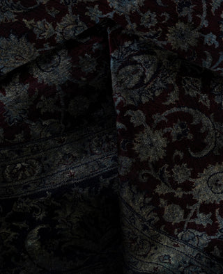 Overdyed One-of-a-Kind Wool Gray Round Area Rug 8' 1" x 8' 1"