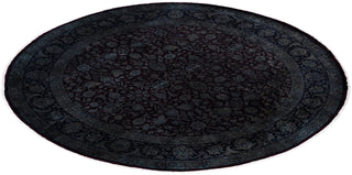 Overdyed One-of-a-Kind Wool Gray Round Area Rug 8' 1" x 8' 1"