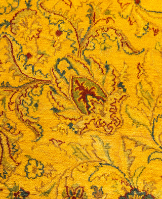 Overdyed Hand-Knotted Wool Modern-Contemporary Yellow Area Rug 8' 2" x 8' 2"