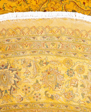 Overdyed Hand-Knotted Wool Modern-Contemporary Yellow Area Rug 8' 2" x 8' 2"