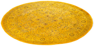 Overdyed Hand-Knotted Wool Modern-Contemporary Yellow Area Rug 8' 2" x 8' 2"